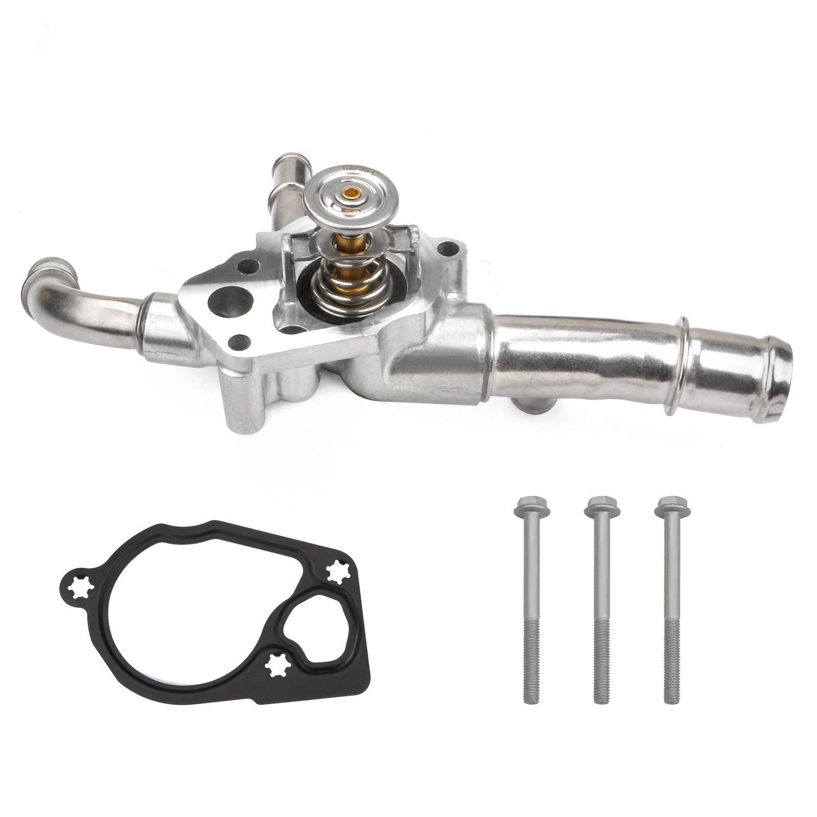 Coolant Thermostat Housing Assembly For 2010 2011-2017 Chevy Buick Allure LaCross GMC Equinox Impala Malibu Terrain Cadillac SRX XTS Pontiac G6 Torrent 2009 Saturn Aura Vue 3.0L 3.6L